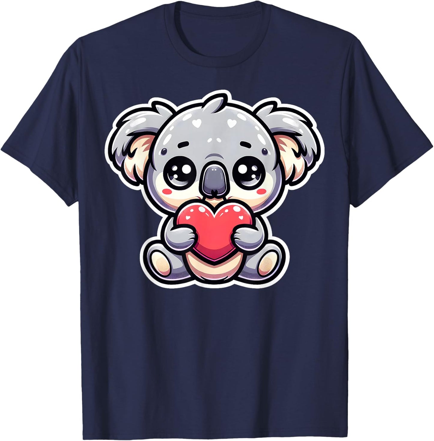 Love Heart Koala Bear Gifts - Funny Kola Lover T-Shirt - T-Shirt | Navy