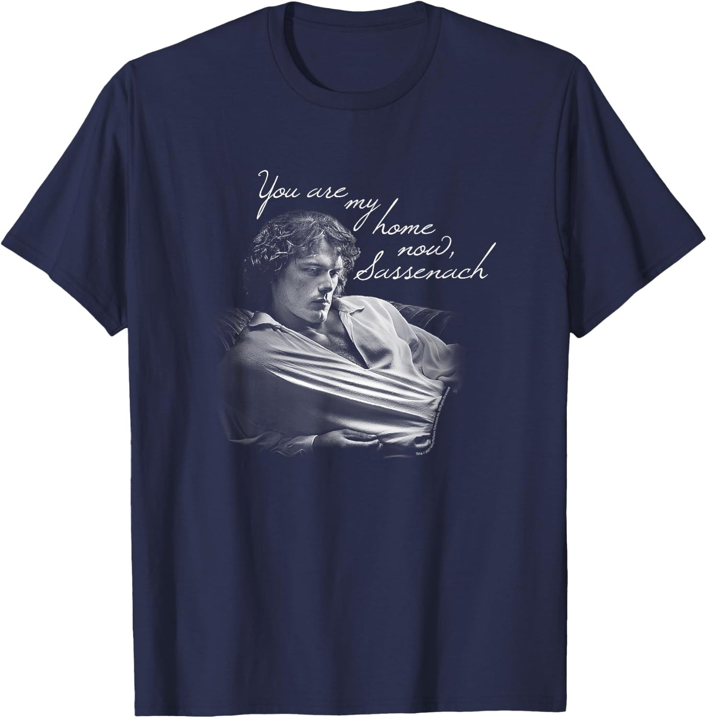 Outlander You are My Home Now Sassenach Small T-Shirt - T-Shirt | Navy