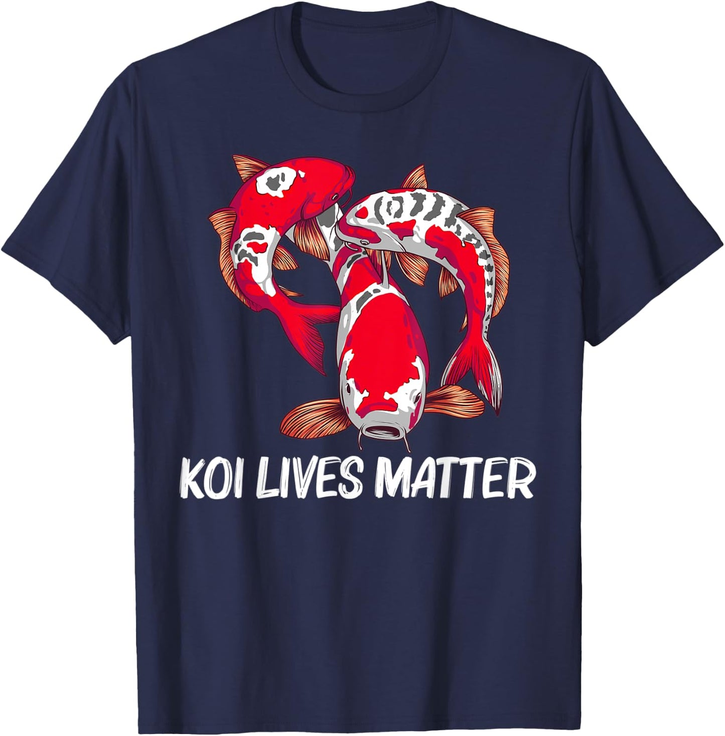 Koi Fish Gift Women Japan Koi Carp Fishes Pond Lover T-Shirt - T-Shirt | Navy