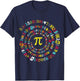 Funny Pi Day Spiral Pi Math T-Shirt - T-Shirt | Navy