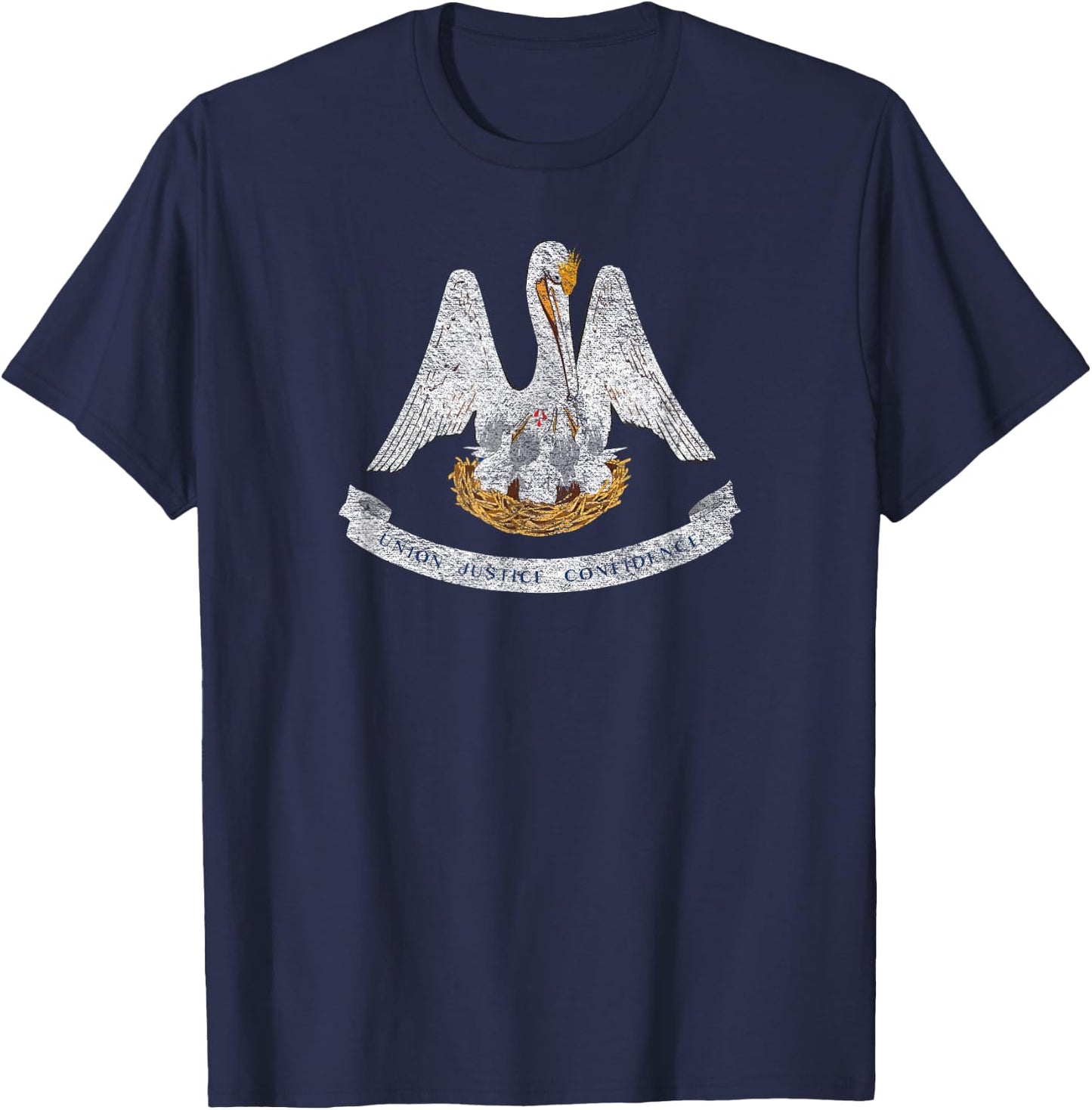 State of Louisiana Flag La New Orleans Baton Rouge T-Shirt - T-Shirt | Navy