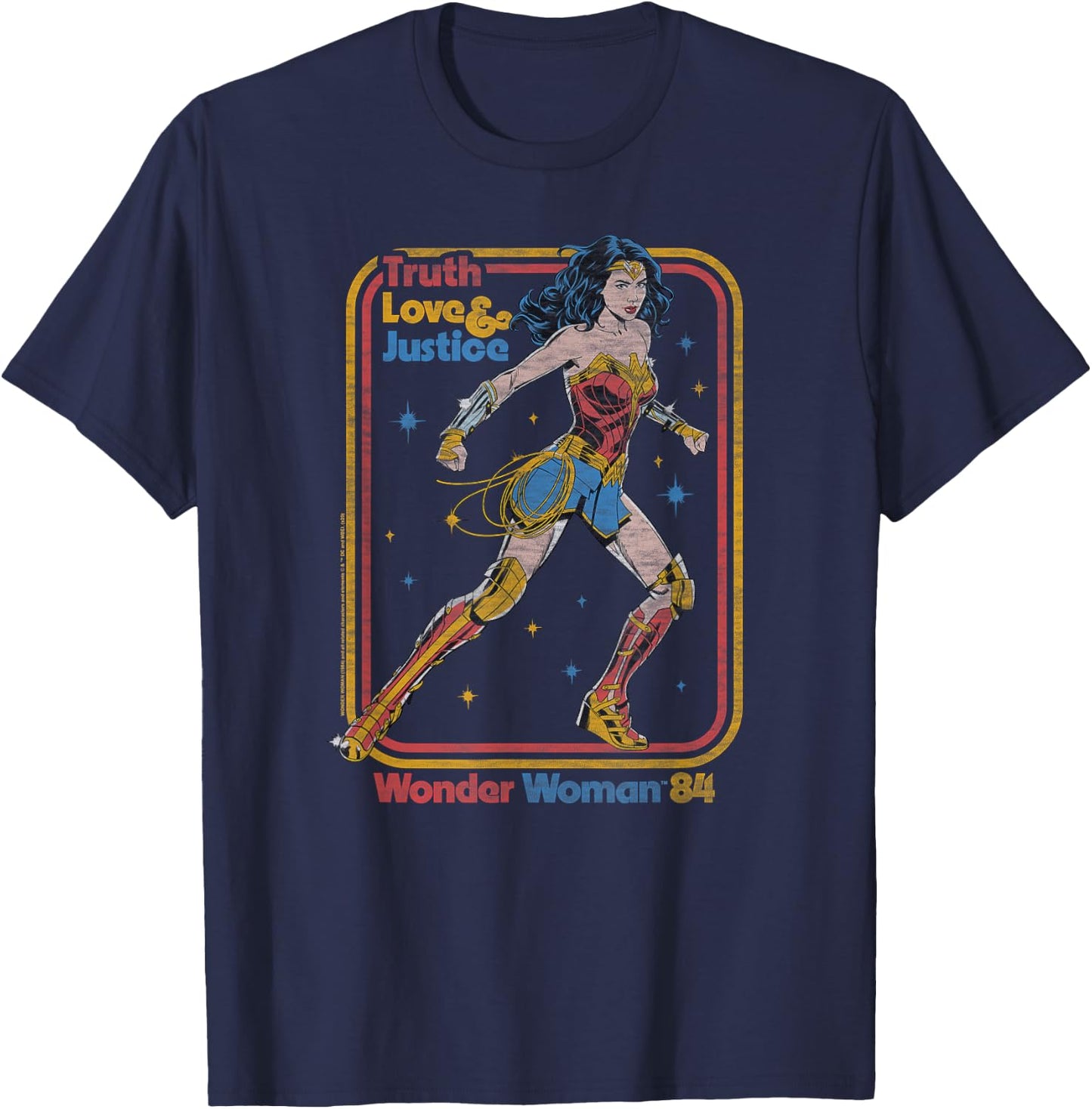 Wonder Woman 1984 Retro Justice '84 T-Shirt - T-Shirt | Navy