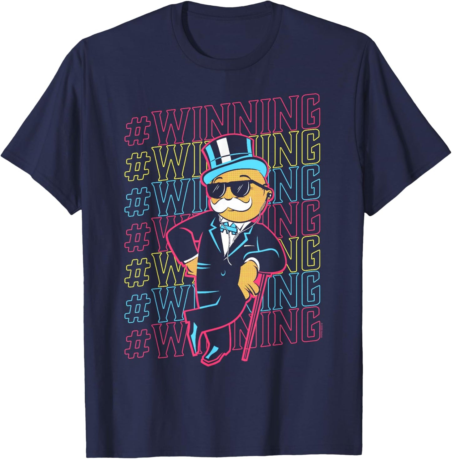 Monopoly Rich Uncle Pennybags Winning T-Shirt - T-Shirt | Navy