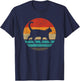 Cat Retro Style Vintage T-Shirt - T-Shirt | Navy