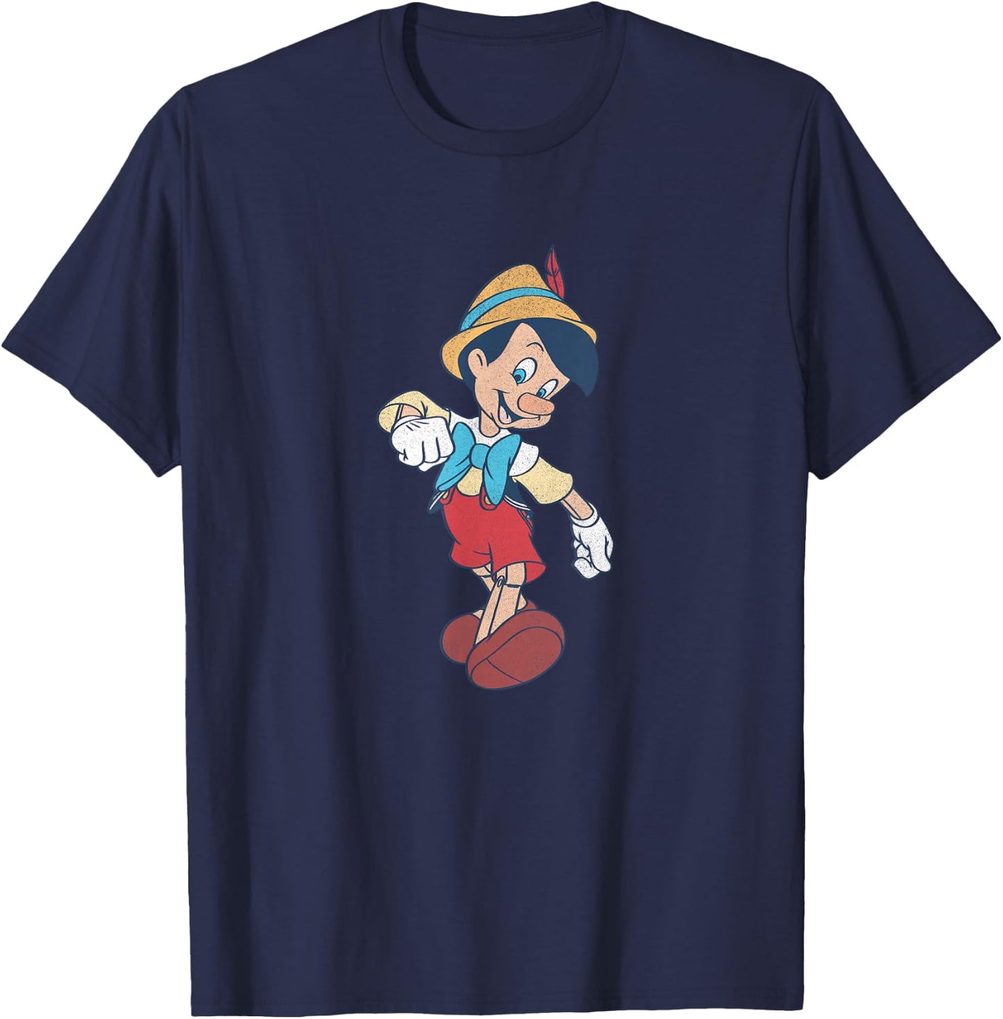 Disney Pinocchio Strutting with A Smile Full Body T-Shirt - T-Shirt | Navy