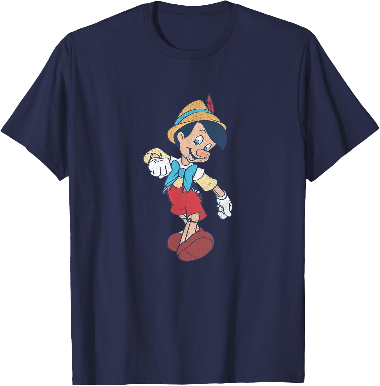 Disney Pinocchio Strutting with A Smile Full Body T-Shirt - T-Shirt | Navy