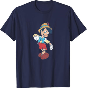 Disney Pinocchio Strutting with A Smile Full Body T-Shirt - T-Shirt | Navy