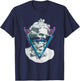 Vaporwave Poseiden Statue Bust Retro 80s King Of The Sea Art T-Shirt - T-Shirt | Navy