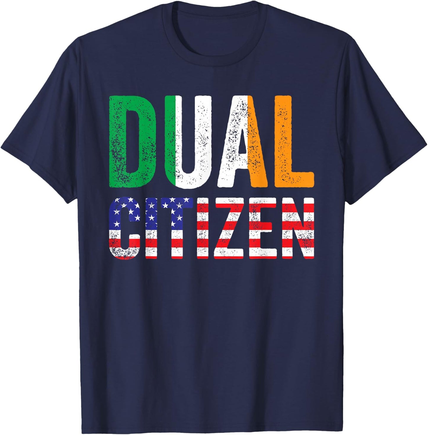Irish Roots Dual Citizen Ireland Home T-Shirt - T-Shirt | Navy