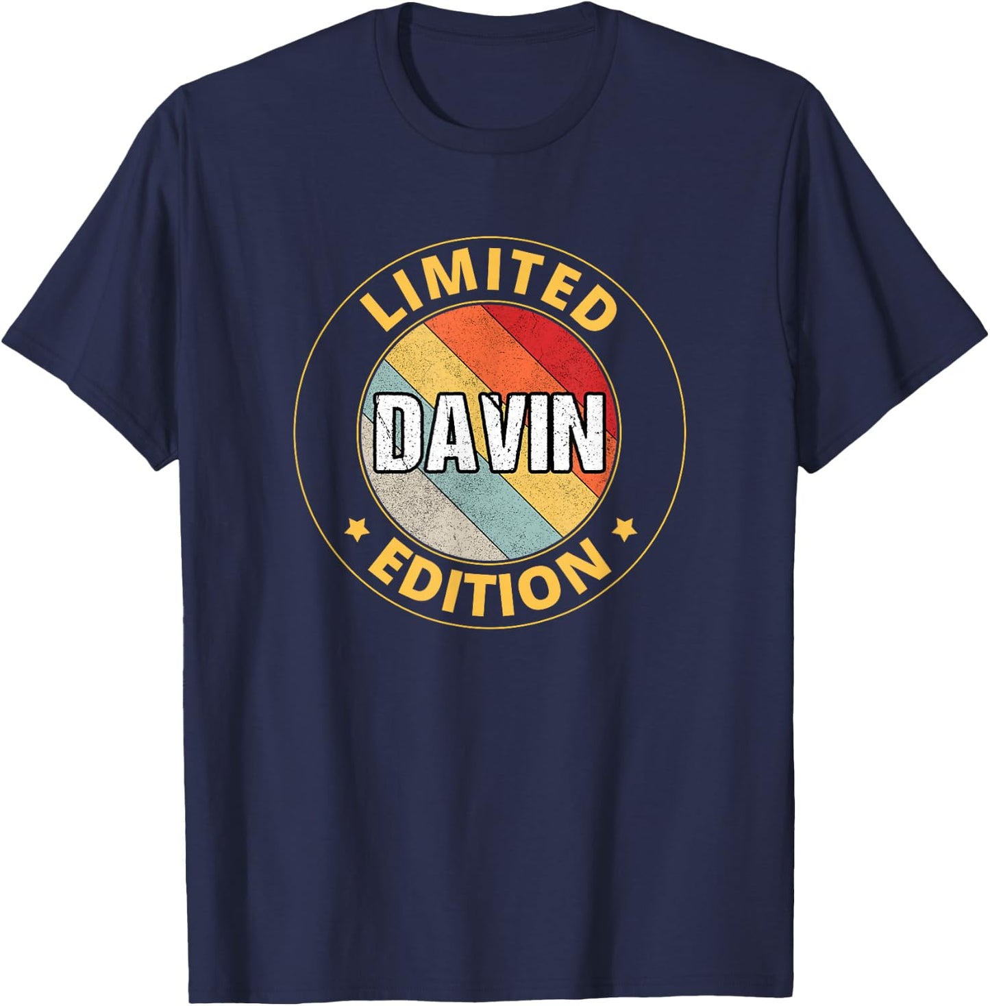 Davin Name T-Shirt - T-Shirt | Navy