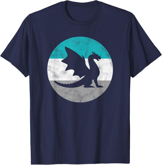 Dragon Retro Gift or Boys T-Shirt - T-Shirt | Navy