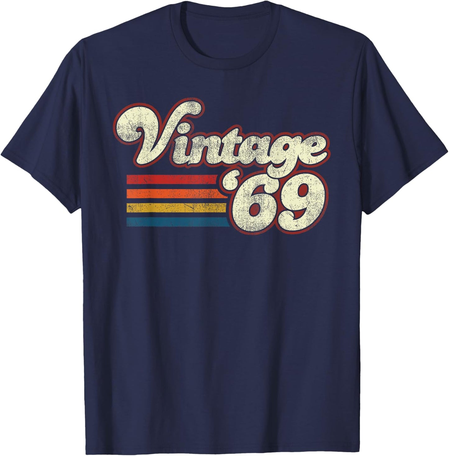 Vintage 1969 Birthday T-Shirt - T-Shirt | Navy