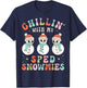 Chillin With My SPED Snowmies | Snowman Teacher Xmas Pajamas T-Shirt - T-Shirt | Navy