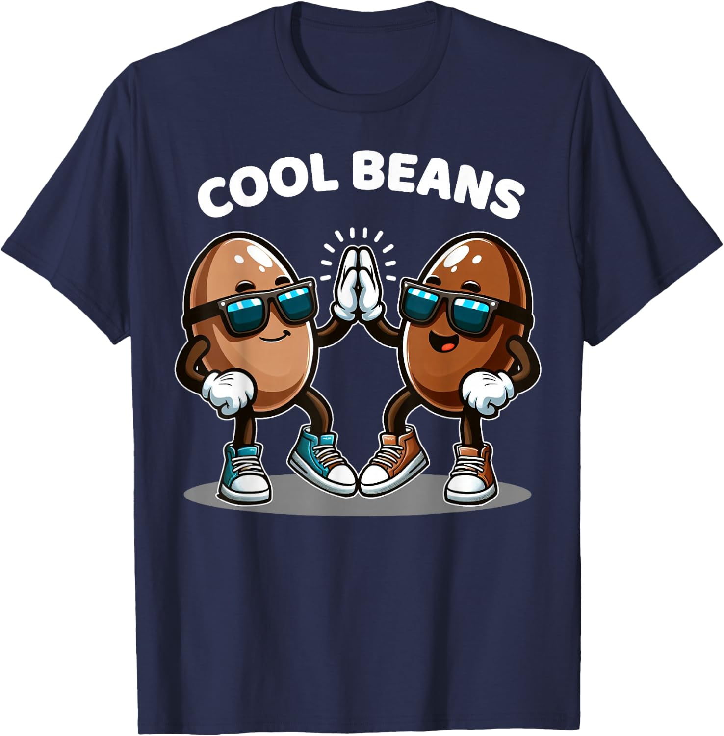 Cool Beans Food Funny Gifts Women Boys Girls Kids T-Shirt - T-Shirt | Navy