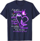 I Am Not A Widow I Am The Wife Of A Guardian Angel Butterfly T-Shirt - T-Shirt | Navy