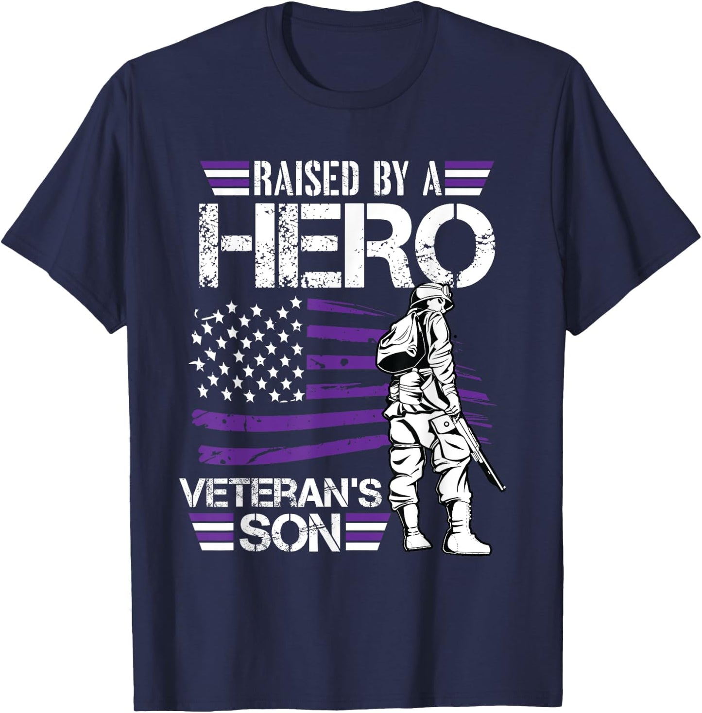 Veteran Son Month Of The Military Child Army Soldier Kids T-Shirt - T-Shirt | Navy
