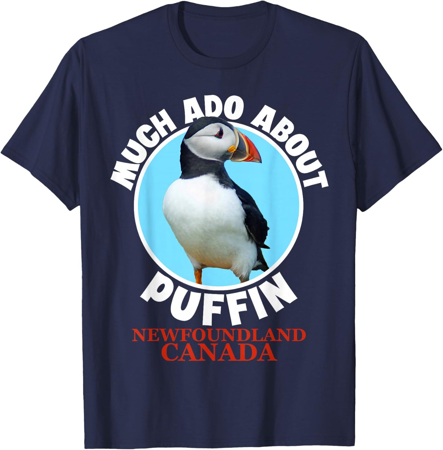 Newfoundland Canada Souvenir Men Funny Puffin T-Shirt - T-Shirt | Navy