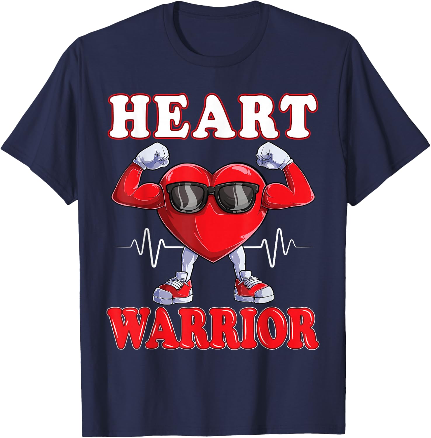 Heart Warrior CHD Awareness T-Shirt - T-Shirt | Navy