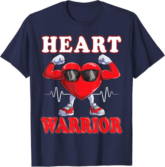 Heart Warrior CHD Awareness T-Shirt - T-Shirt | Navy