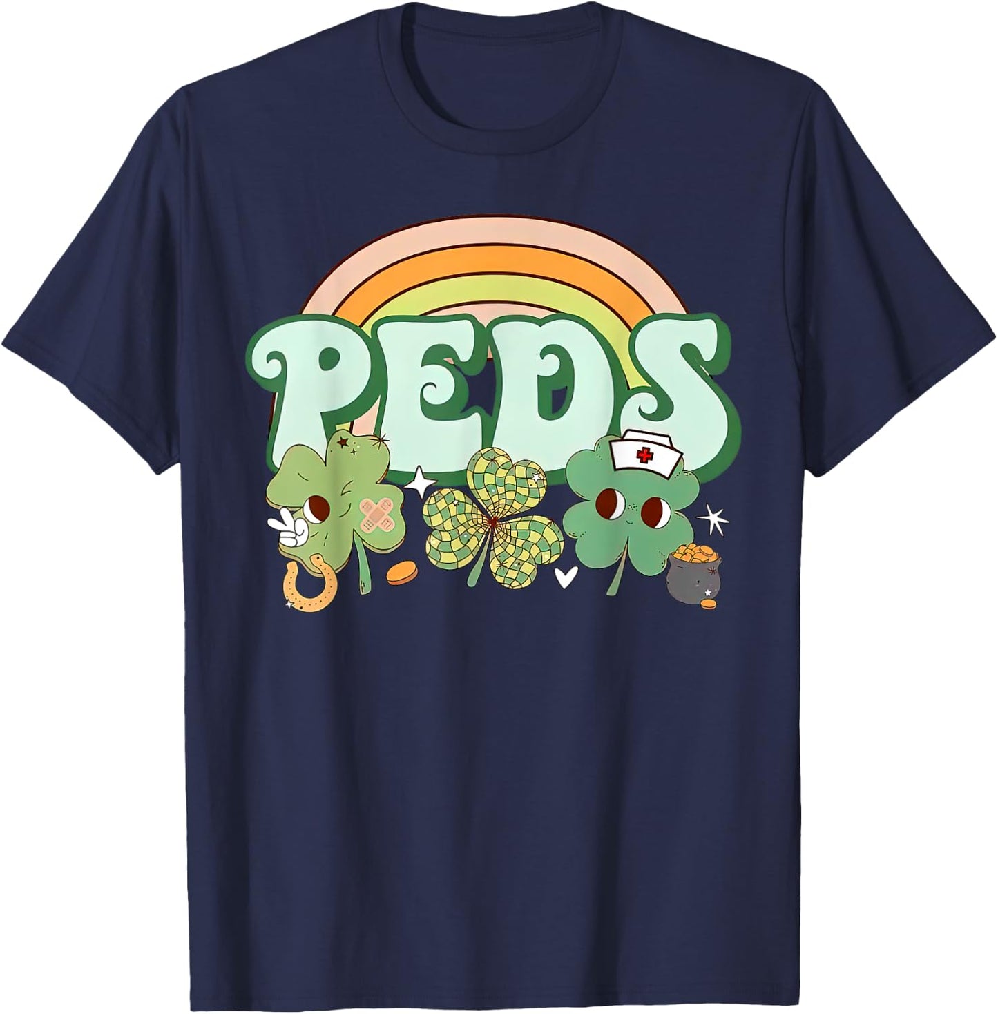 St. Patrick's Day Nurse Pediatrics Pride for Pediatric RNs T-Shirt - T-Shirt | Navy