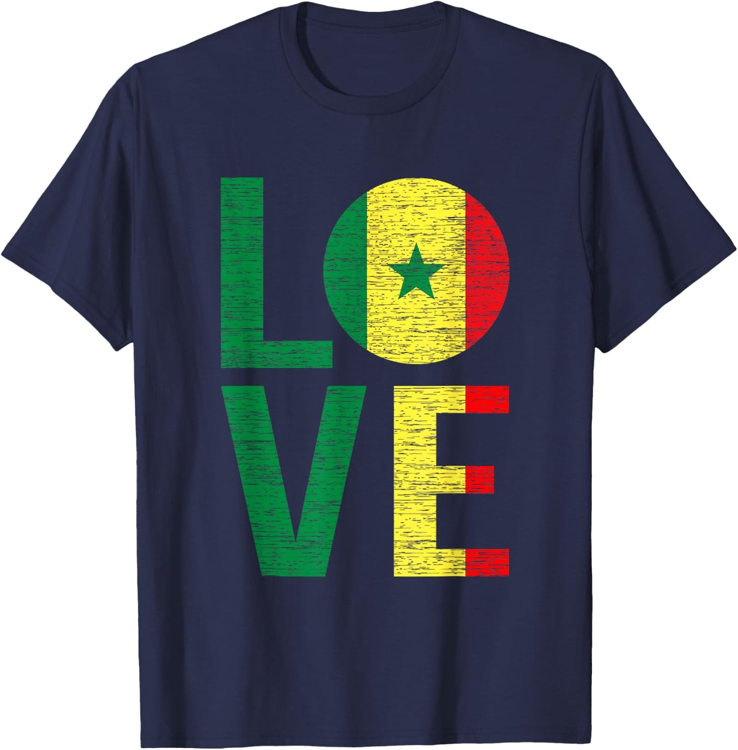 Funny Senegal Flag Shirt Roots From Usa Senegal T-Shirt - T-Shirt | Navy