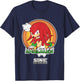 Sonic The Hedgehog Knuckles Superhero Pose Portrait Vintage T-Shirt - T-Shirt | Navy