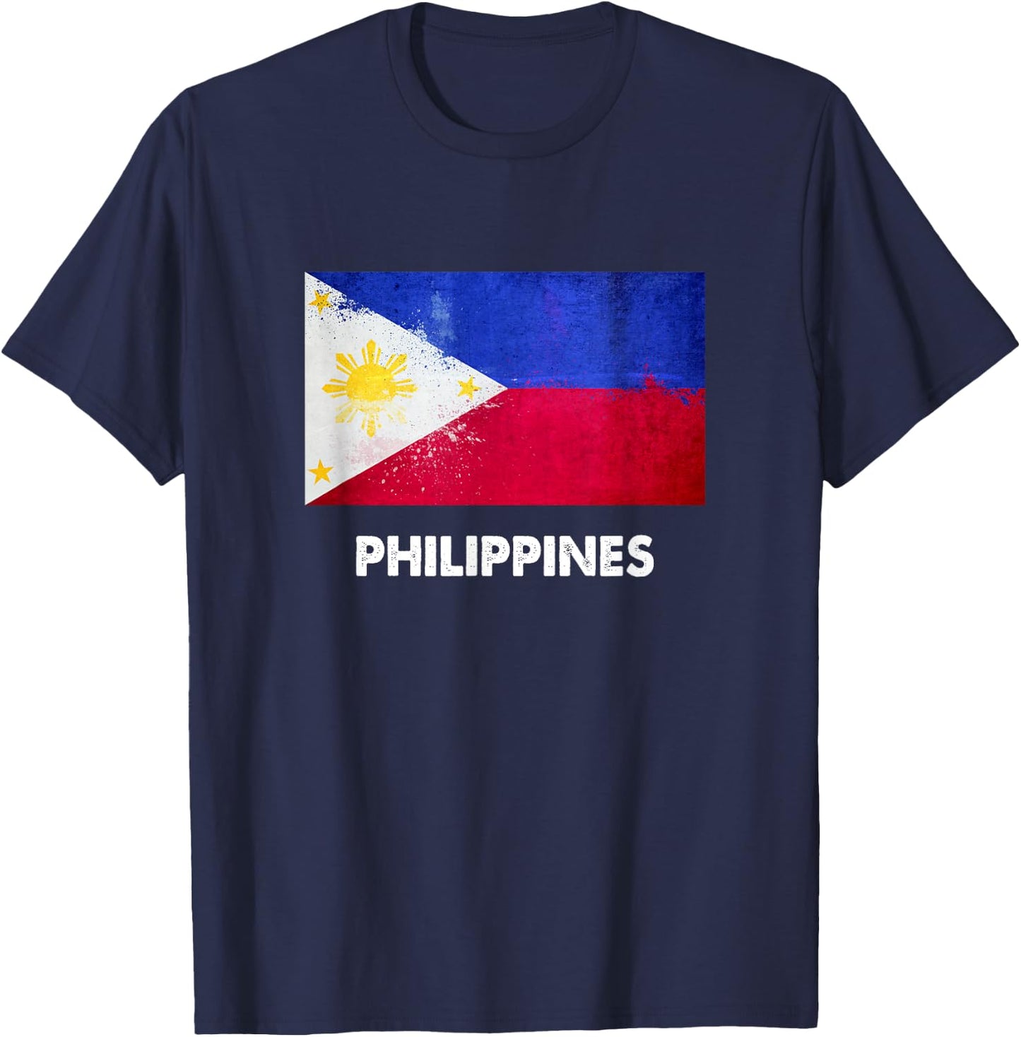 Philippine Flag Shirt | Filipino T-Shirt - T-Shirt | Navy