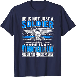 My Brother-In-Law Is A Soldier Hero - Proud Air Force Family T-Shirt - T-Shirt | Navy