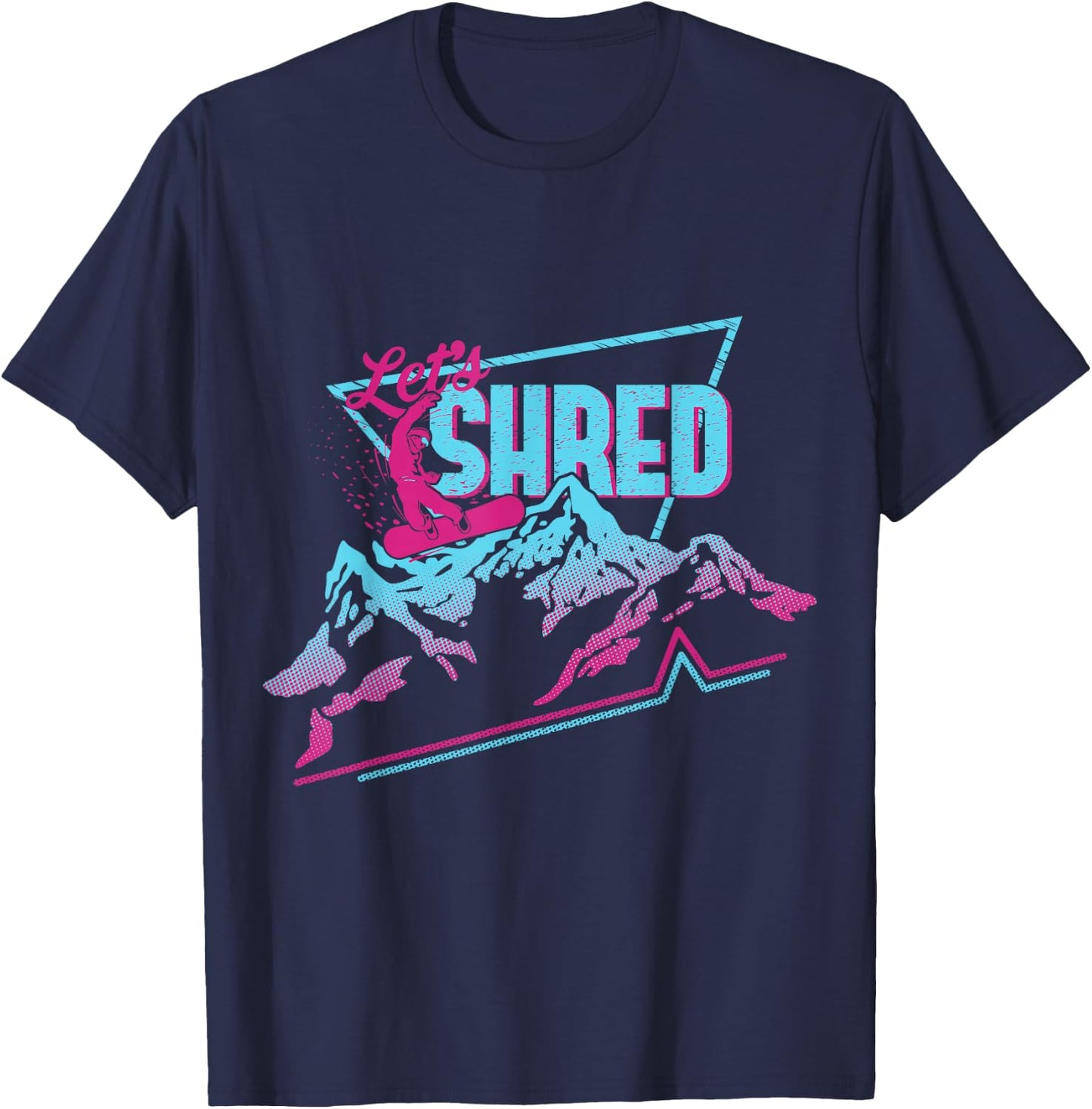Vintage Snowboard Clothing 80s 90s Retro Snowboarding T-Shirt - T-Shirt | Navy