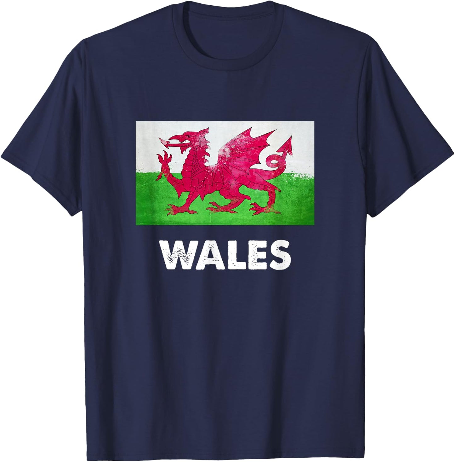 Wales Flag Shirt | Welsh T-Shirt - T-Shirt | Navy