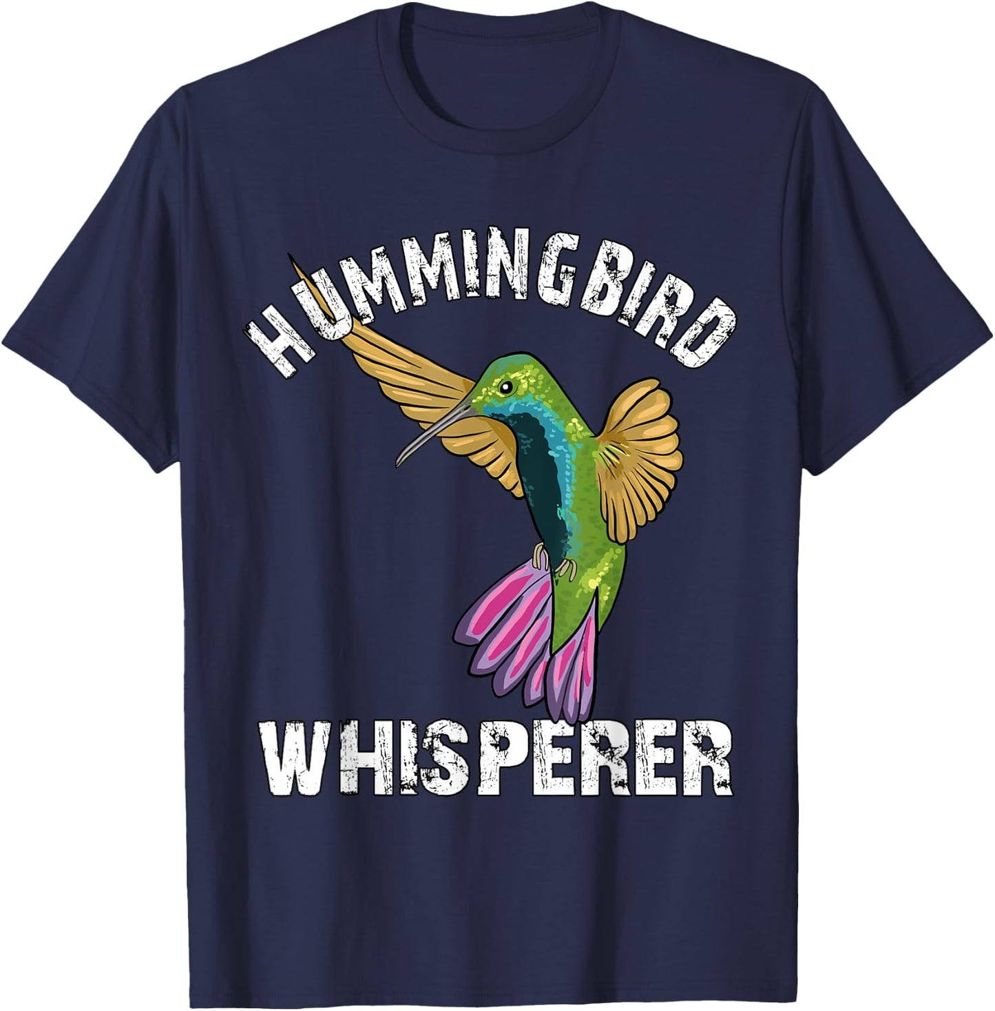 Hummingbird Whisperer Lover Hummingbird Art Love T-Shirt - T-Shirt | Navy