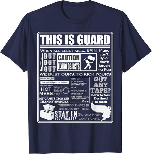 Dies ist Color Guard Funny Color Guard Sayings and Memes T-Shirt - T-Shirt | Navy