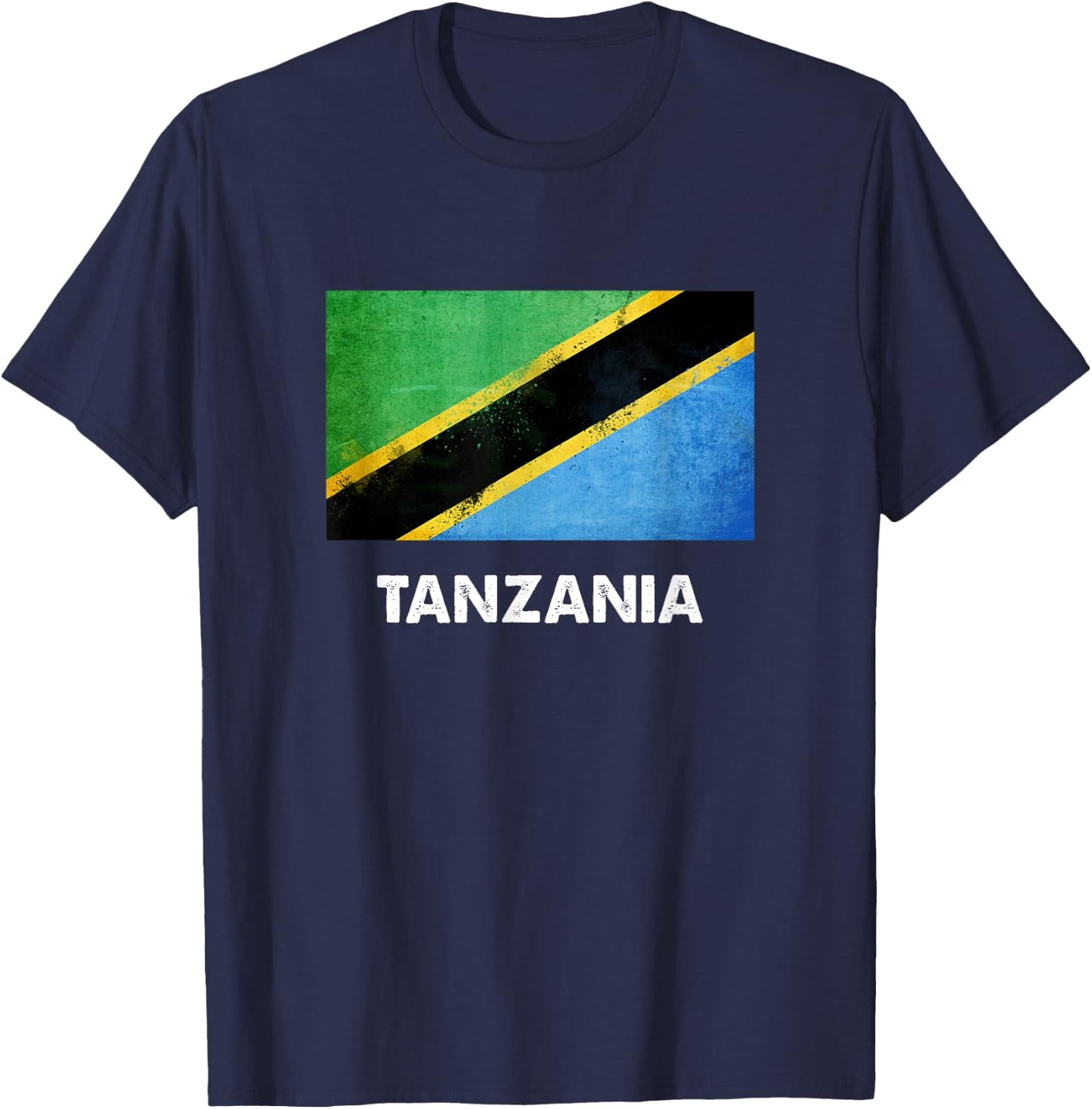Tanzania flag shirt, Tanzanian T-Shirt - T-Shirt | Navy