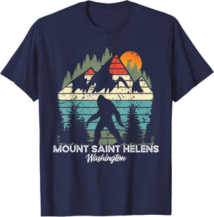 Mount Saint Helens Washington National Park Retro 80's T-Shirt - T-Shirt | Navy