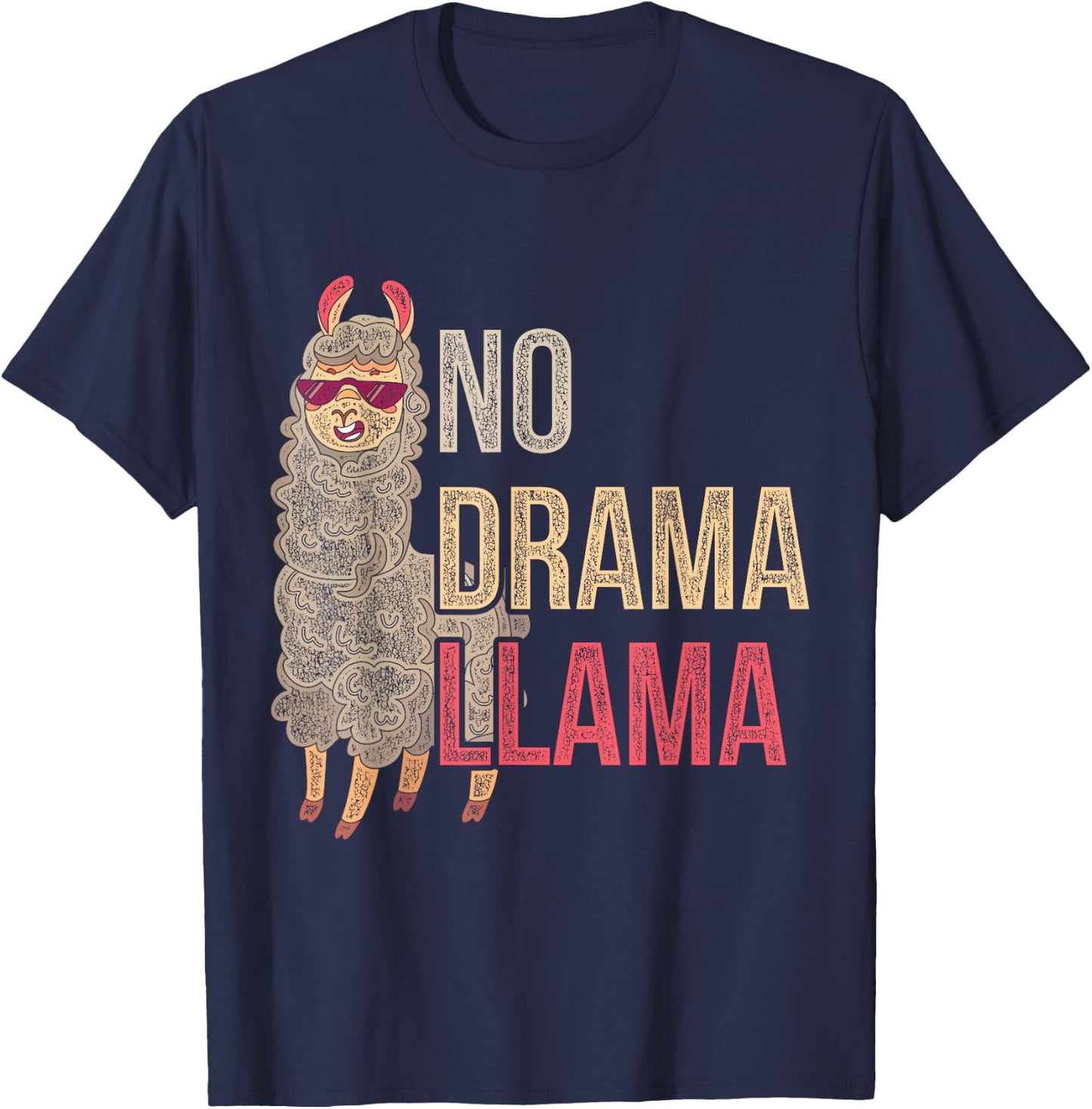 No Drama Llama T-Shirt - T-Shirt | Navy