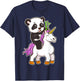 Panda Riding Unicorn Cute Magical Animals T-Shirt - T-Shirt | Navy
