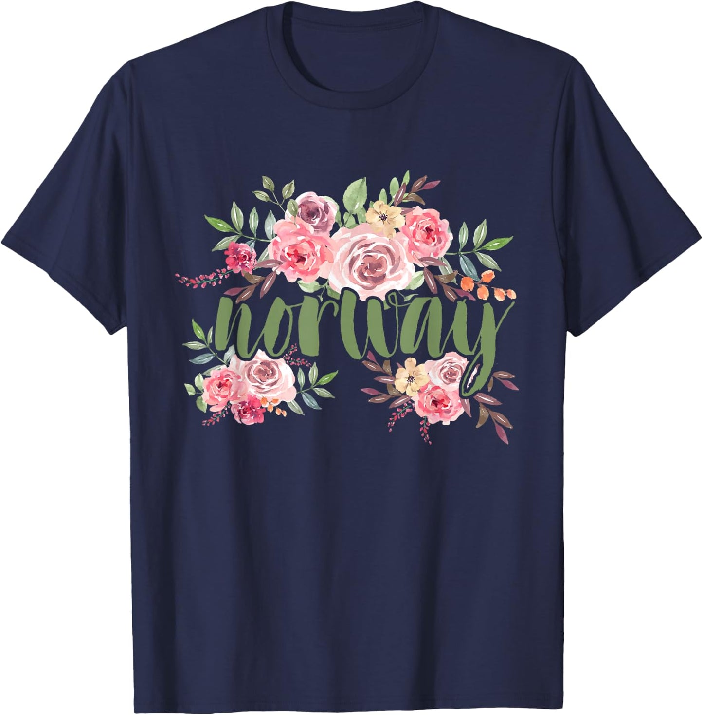 Flowers Norway T-Shirt - T-Shirt | Navy