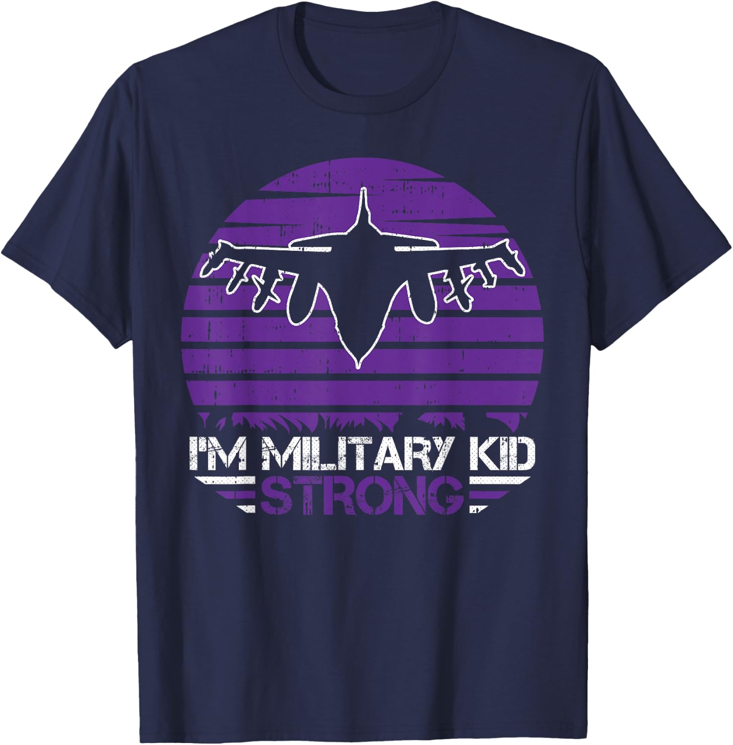 I Am Military Kid Strong Month Of The Military Child Army T-Shirt - T-Shirt | Navy
