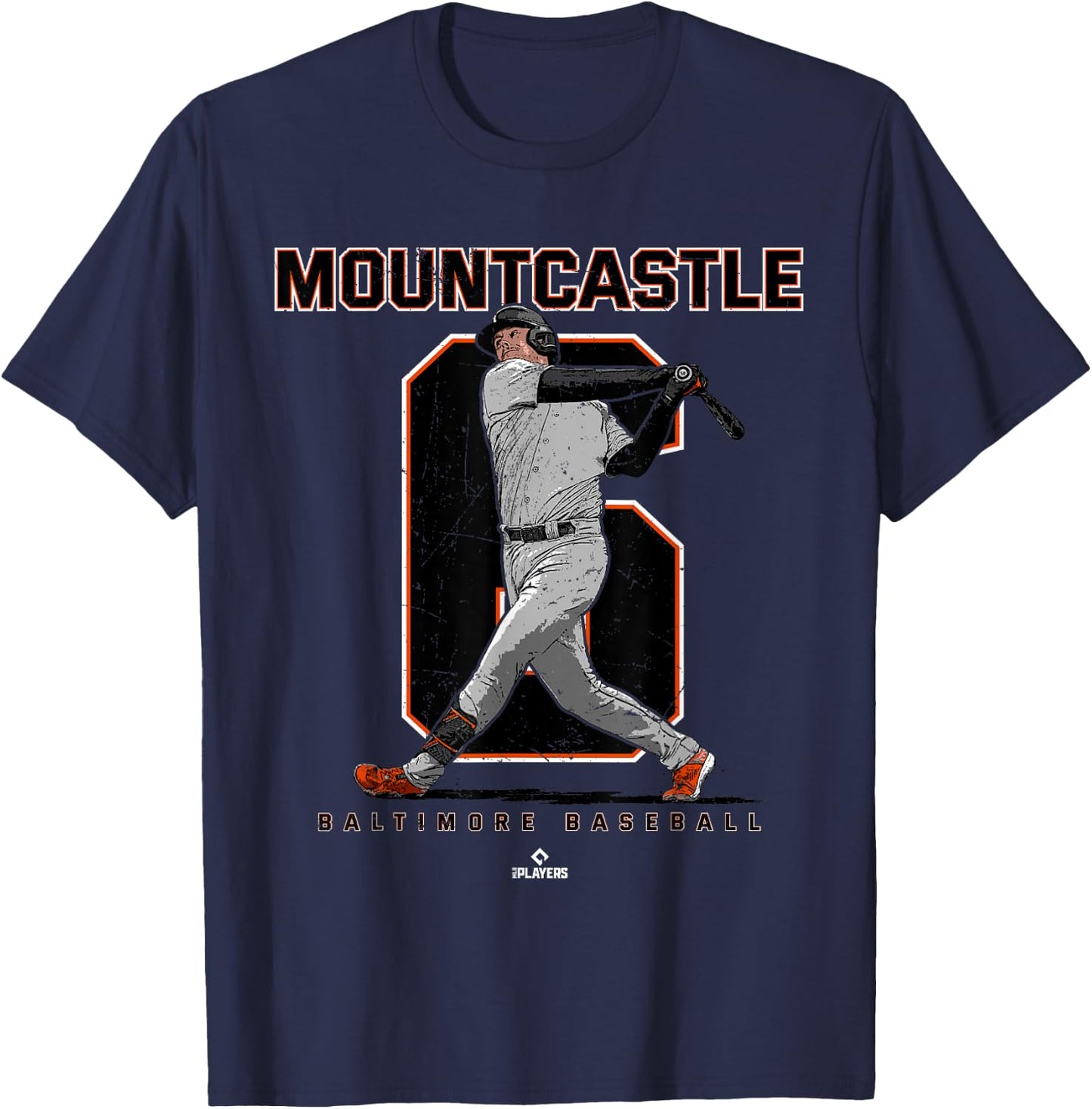 Number & Portrait Ryan Mountcastle Baltimore MLBPA T-Shirt - T-Shirt | Navy
