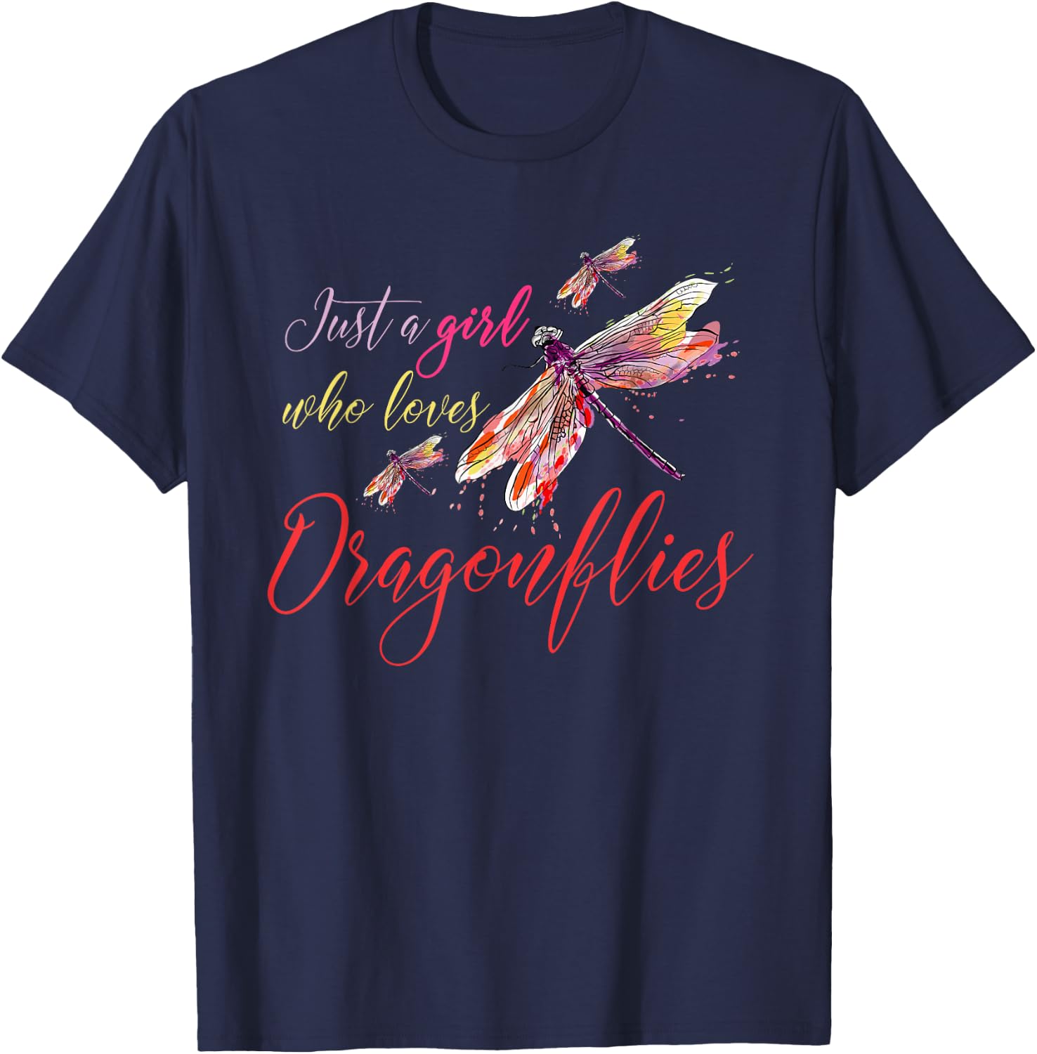Dragonflies Animals Women Gift Dragonfly T-Shirt - T-Shirt | Navy