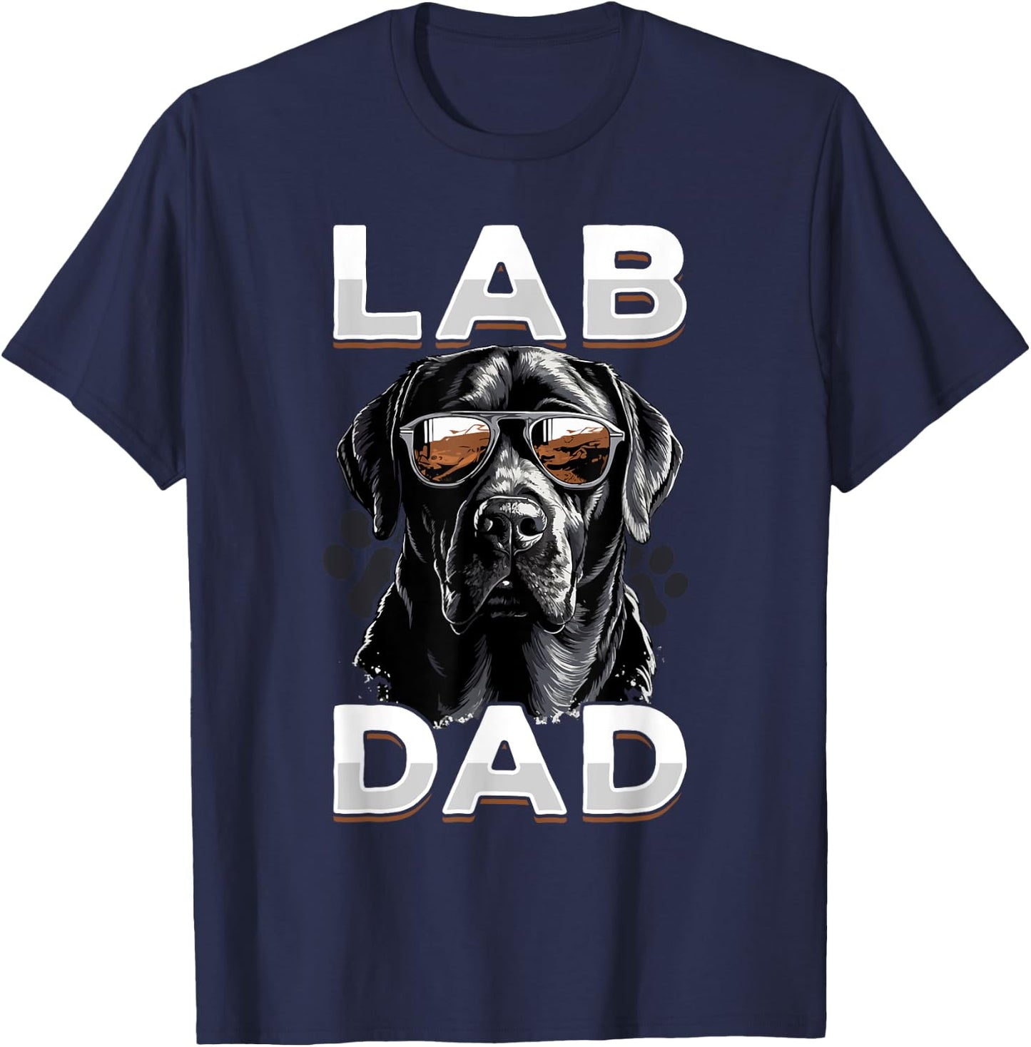 Labrador Retriever Dog Breed Pet - Lab Dad T-Shirt - T-Shirt | Navy
