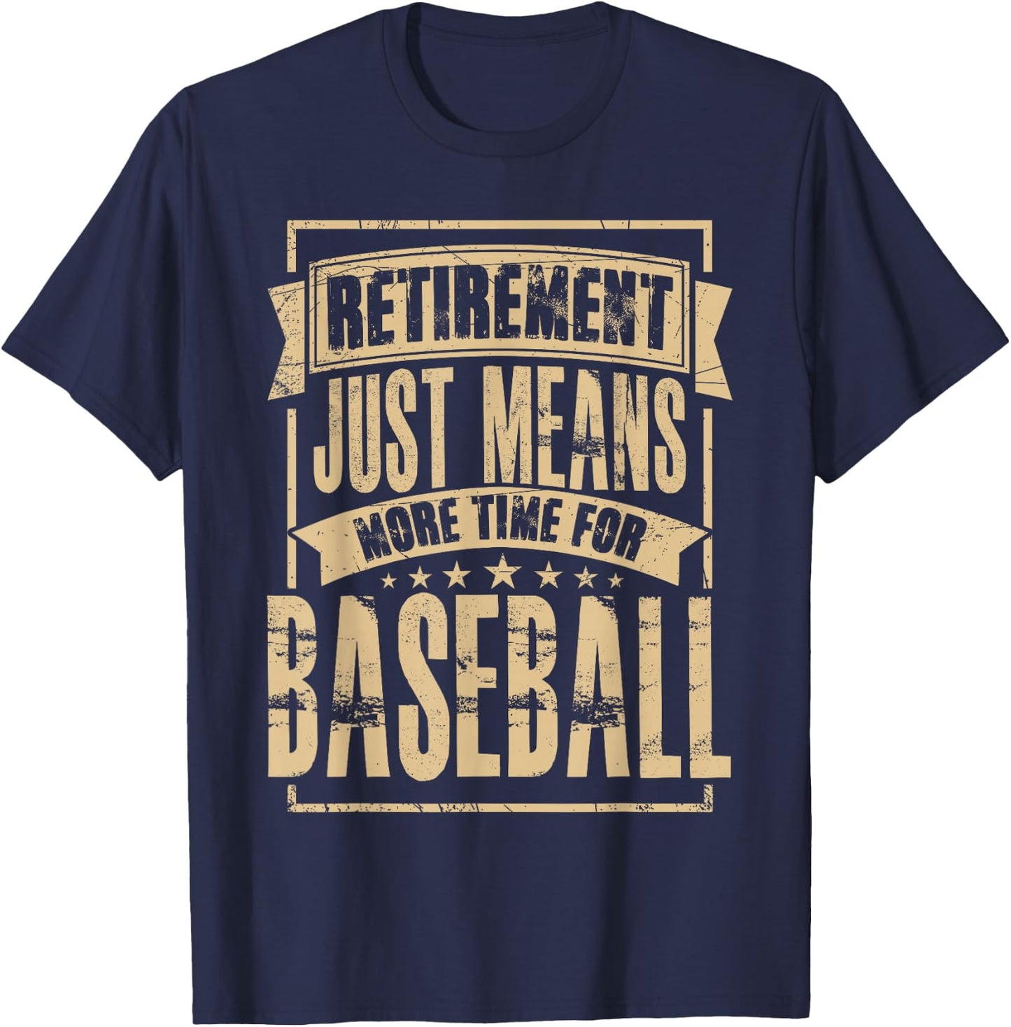 Baseball Player Pitcher Catcher Retired Retirement T-Shirt - T-Shirt | Navy