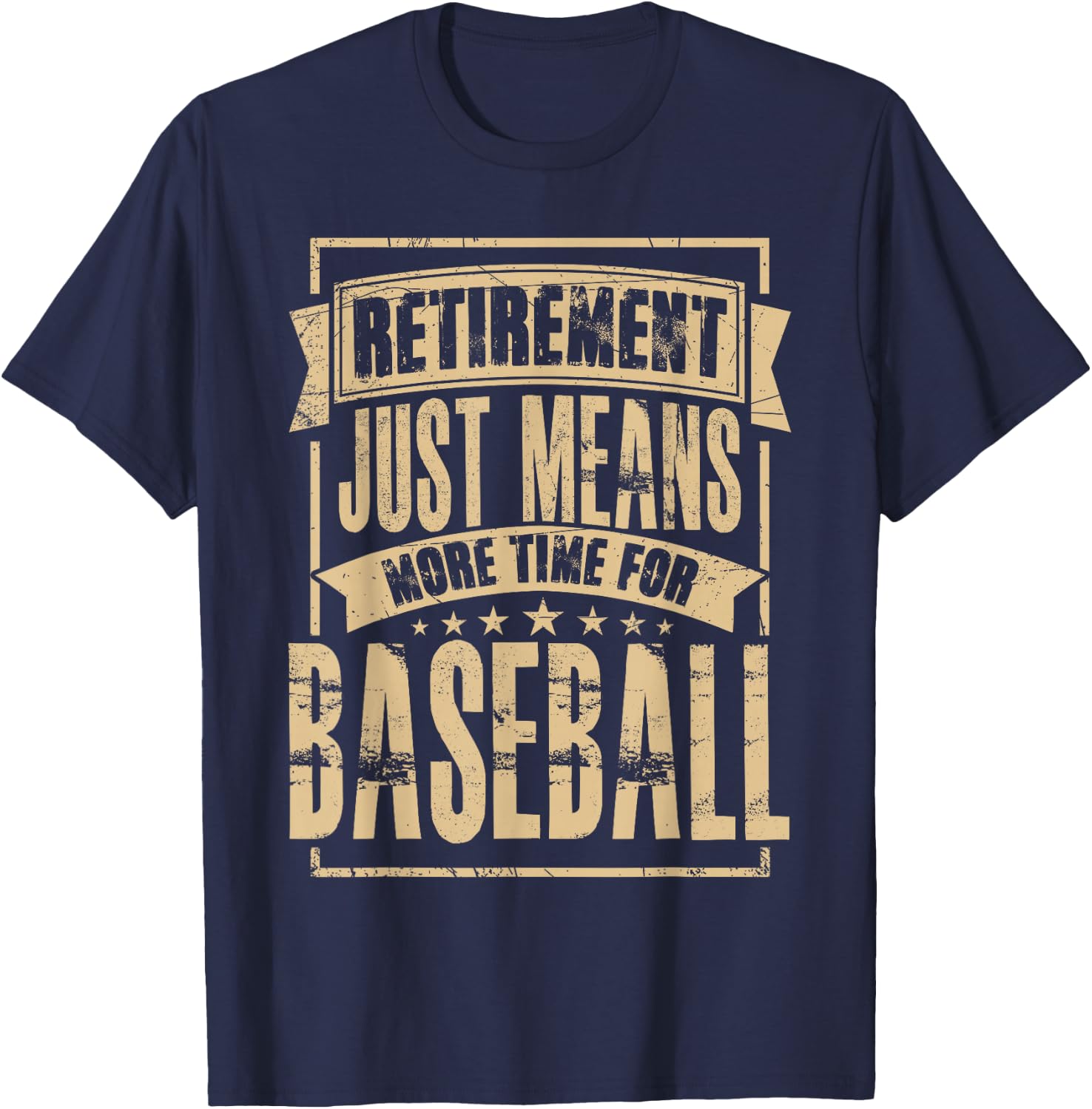 Baseball Player Pitcher Catcher Retired Retirement T-Shirt - T-Shirt | Navy