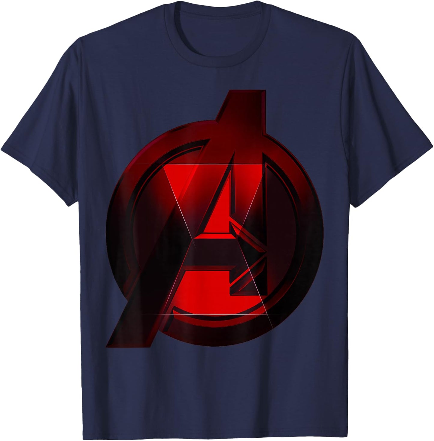 Marvel Black Widow Avengers Logo Fill T-Shirt - T-Shirt | Navy
