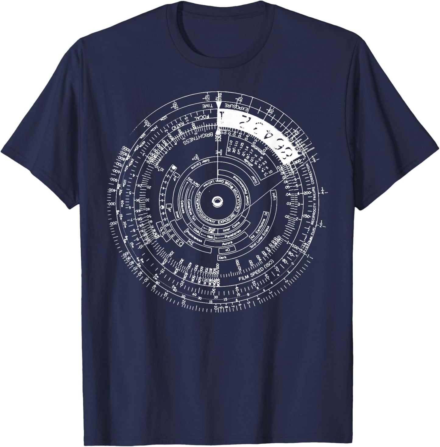 Vintage Chart - Astrophotography Exposure Stars Photo Space T-Shirt - T-Shirt | Navy