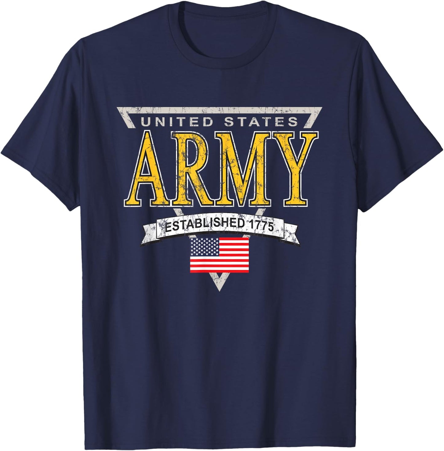 United States Army Military Retro Logo Officially Licensed T-Shirt - T-Shirt | Navy
