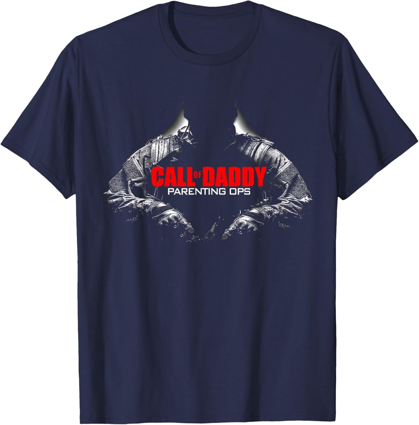 Call of Daddy Parenting Ops Shirt - Gamer Dad Gift T-Shirt - T-Shirt | Navy