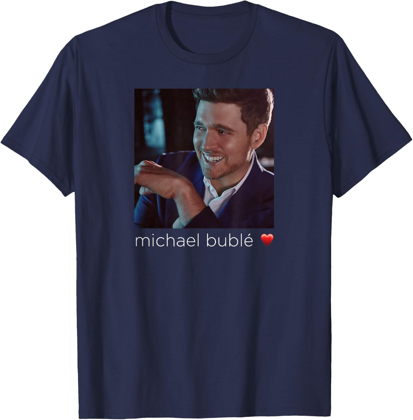 Michael Bublé Heart T-Shirt - T-Shirt | Navy