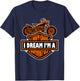I Don't Snore I Dream I'm A Motorcycle - Snoring Biker Gift T-Shirt - T-Shirt | Navy