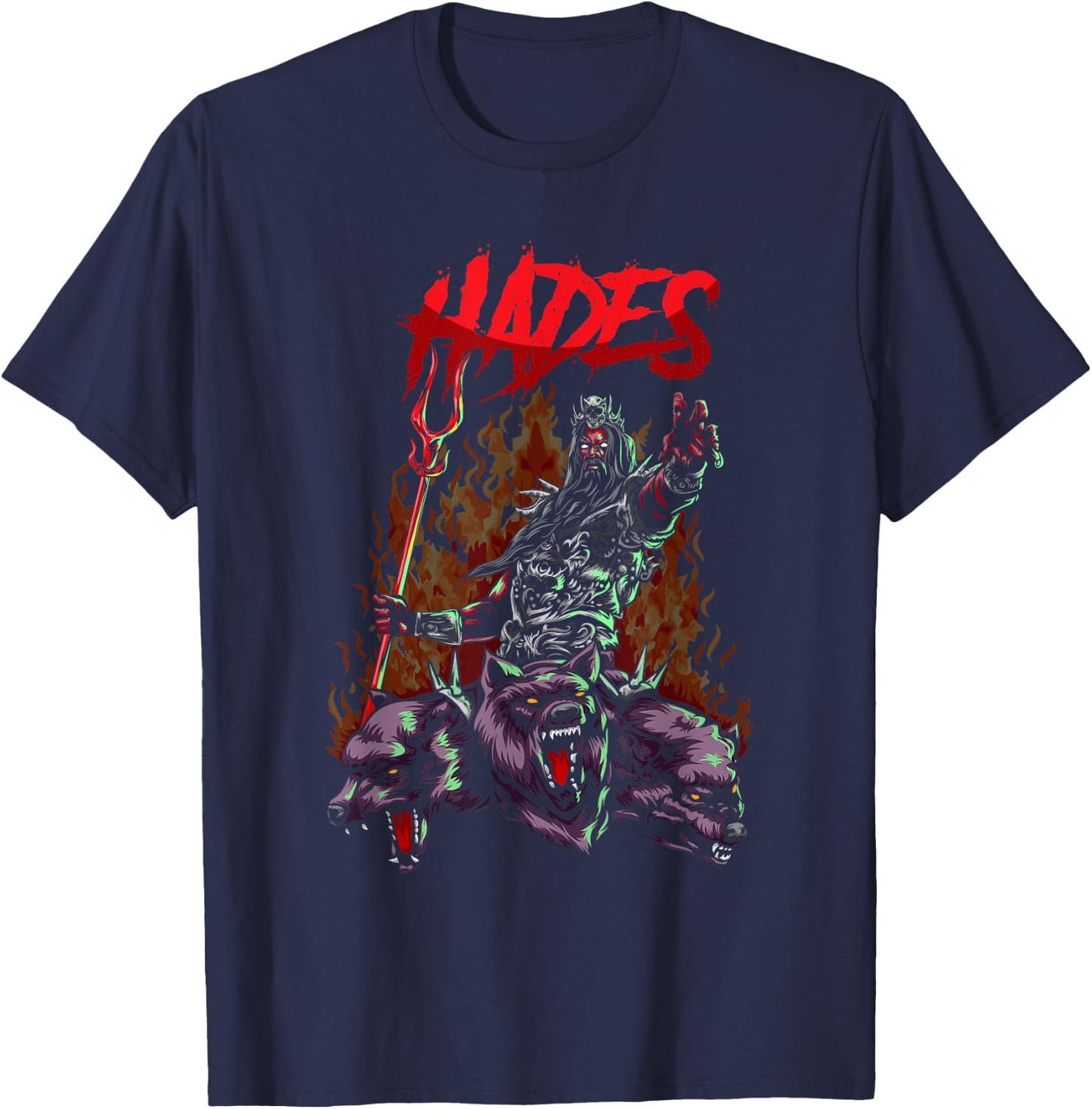Hades Ancient Greek Mythology God of the Underworld T-Shirt - T-Shirt | Navy